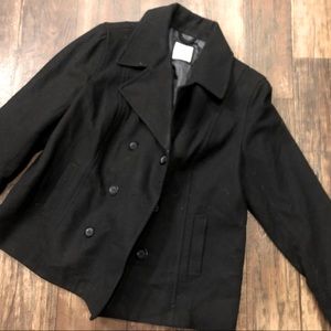 Black womens pea coat